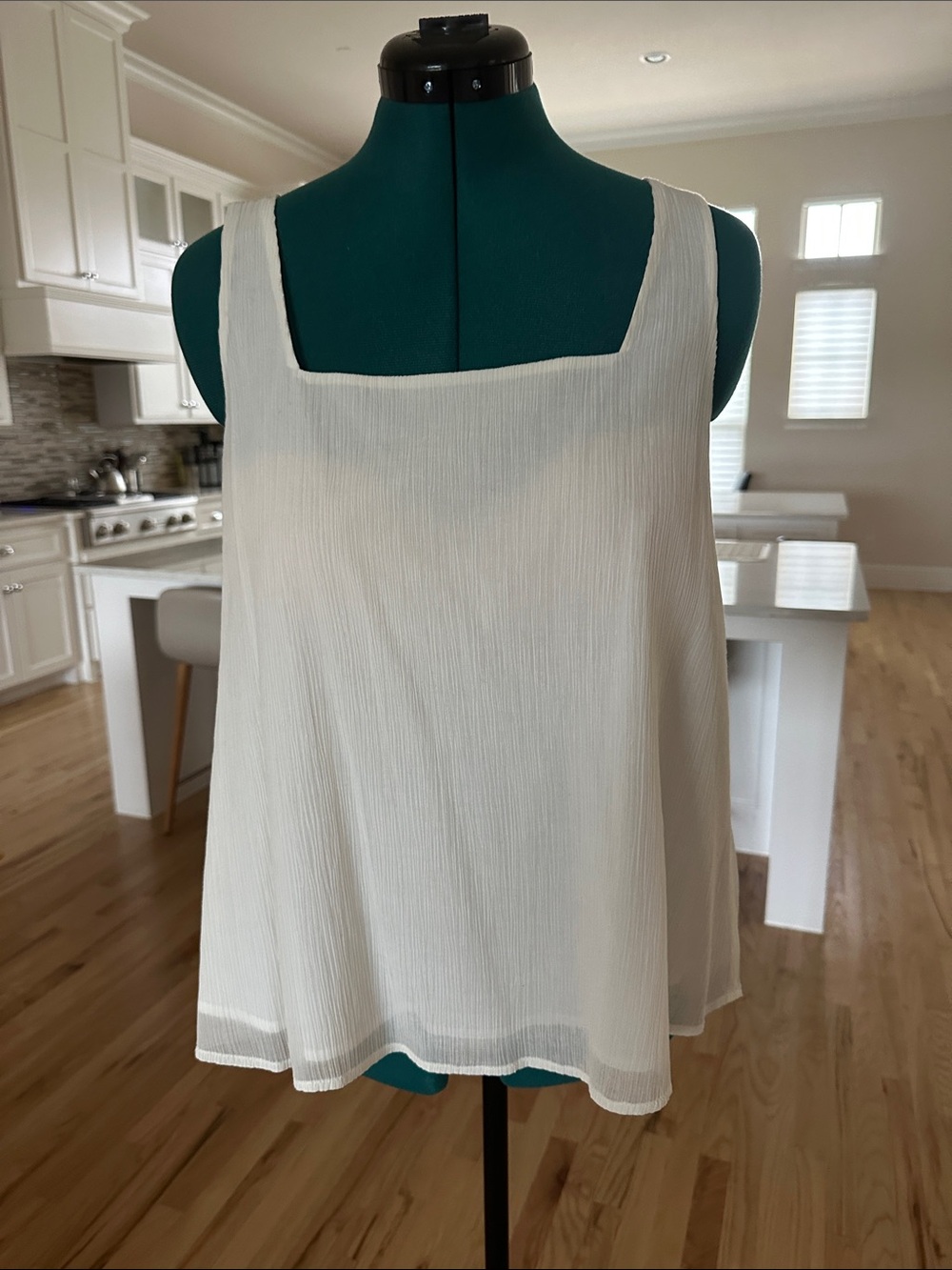 Club Monaco Cream Square-Neck A-Line Camisole
